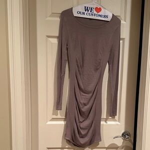 Express Long Sleeve Dress in Taupe